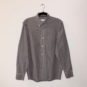 3/$50 Men's Black and White Gingham Shirt